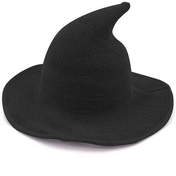 Women's Wool Knitted Halloween Witch Hat - Cap for Party - Picture 7 of 7